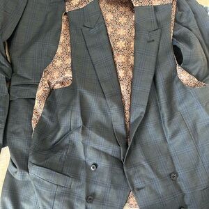 Men's Custom Green Plaid 3 Piece Suit